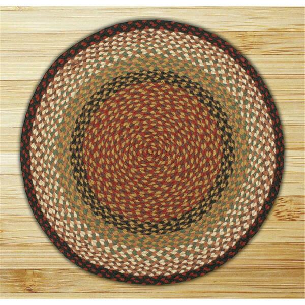 Capitol Earth Rugs Burgundy-Mustard Round Rug 15-019